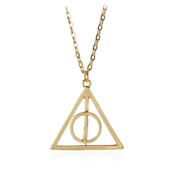 Halsband  Deathly Hallows Guldfärg Dödsrelikerna  Harry Potter Rostfri Kedja