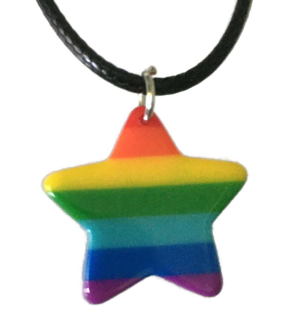 Halsband Stjärna Regnbåge Pride Kärlek Star HBTQ