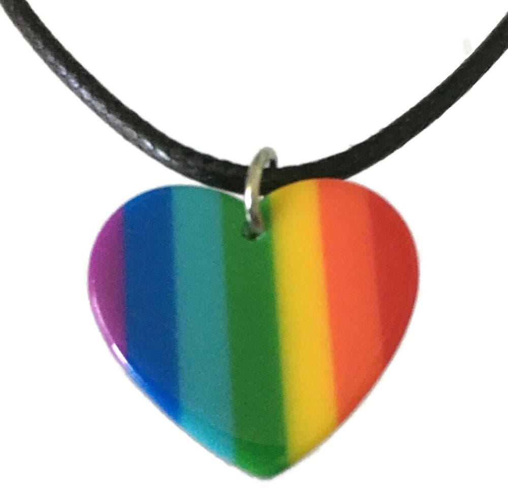 Choker Hjärta Regnbåge Pride Kärlek Heart HBTQ Halsband