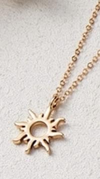 Good vibes only -kaulakoru, aurinko 18K kullatut lahjavärähtelyt