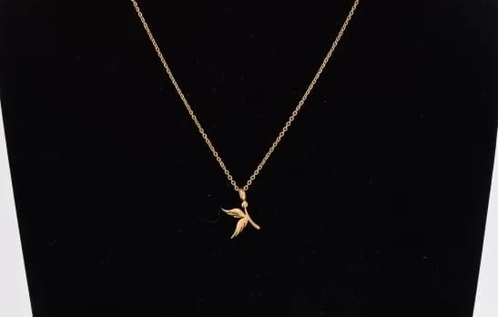 Life is beautiful -halsband med fågel 18K guldpläterad gåva kolibri julklapp