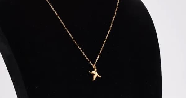Life is beautiful -halsband med fågel 18K guldpläterad gåva kolibri julklapp