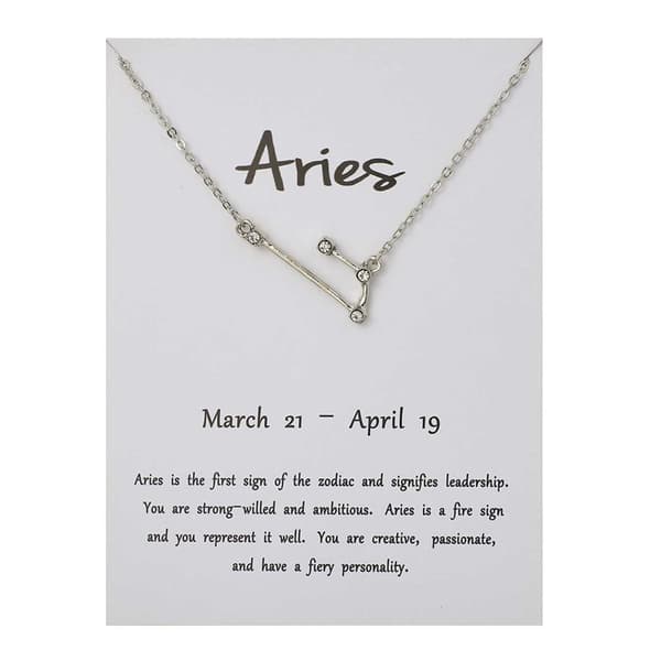 Star Sign Halskæde Vædderen Vædderen Aries Gift Halskæde Sølv