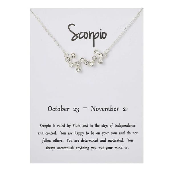 Stjerne tegn halskæde scorpio scorpio gave halskæde sølv