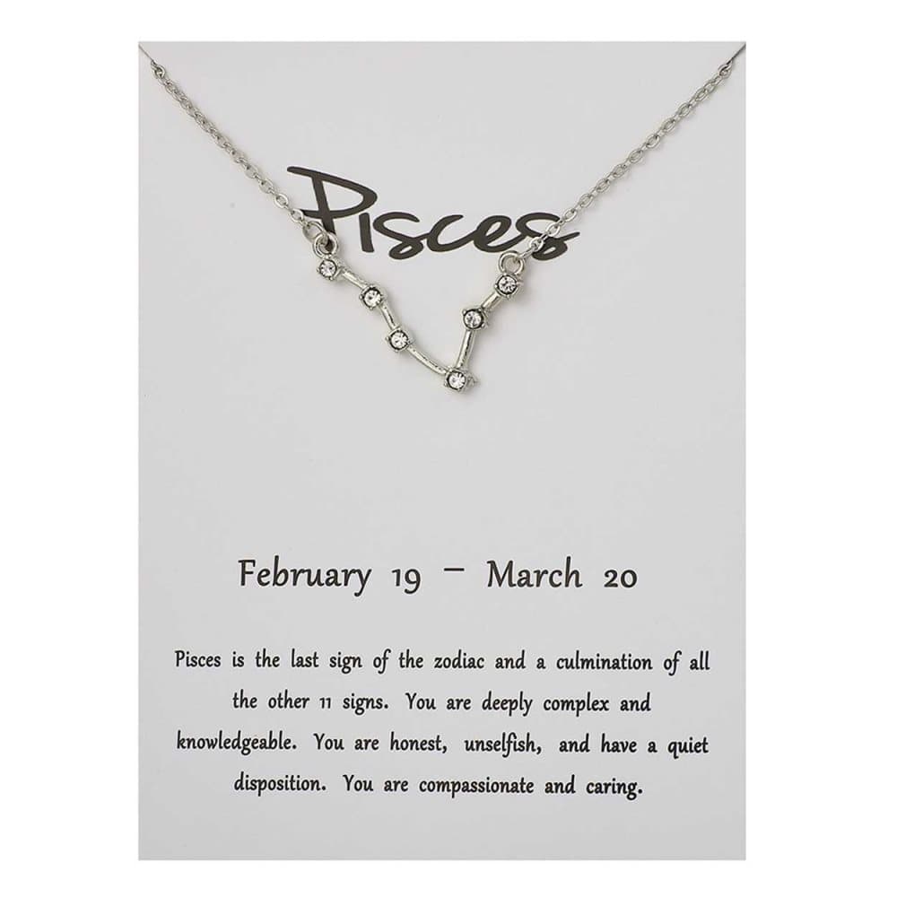 Stjärntecken Halsband Fiskarna Pisces Gåvohalsband