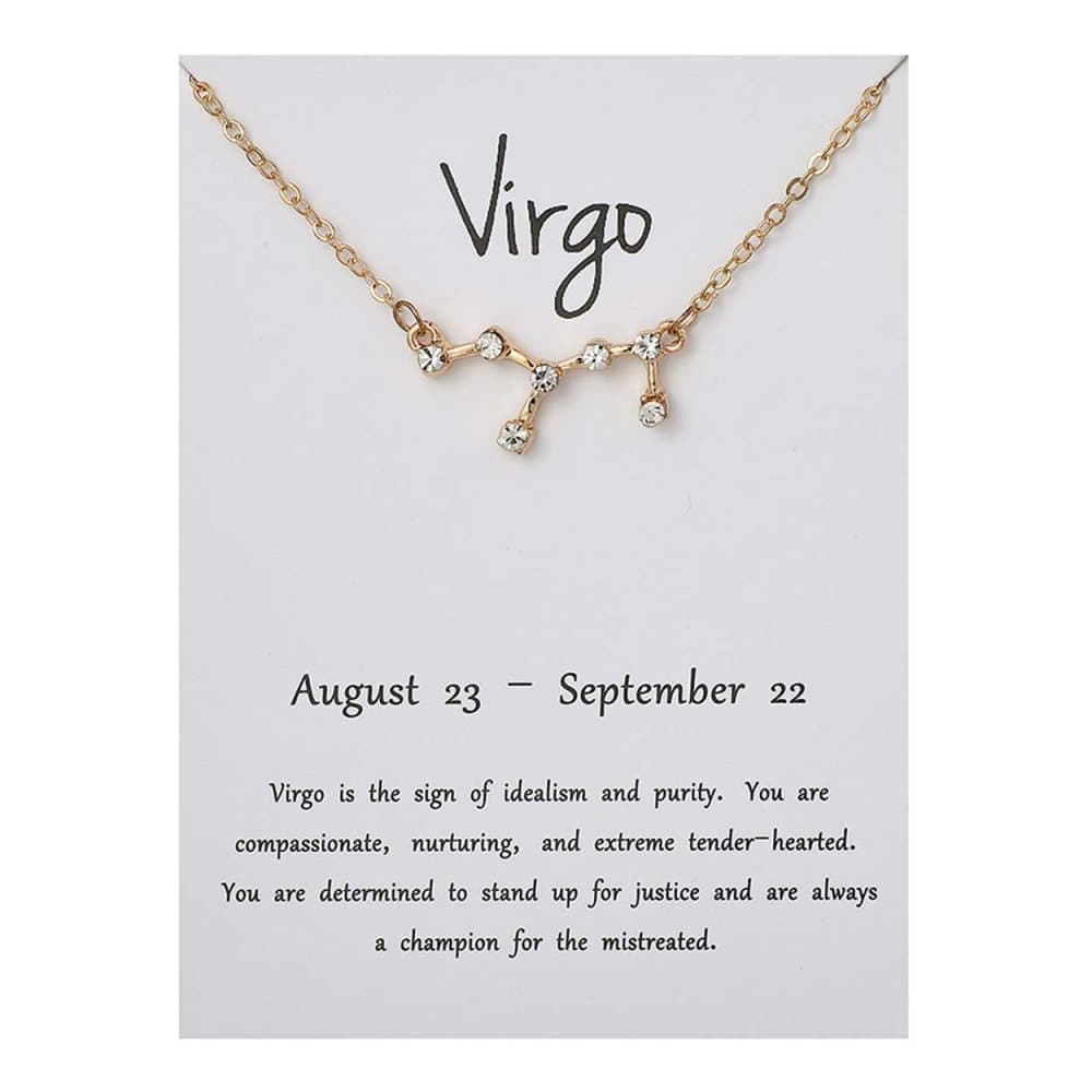 Stjärntecken Halsband Jungfrun Virgo Gåvohalsband Guld