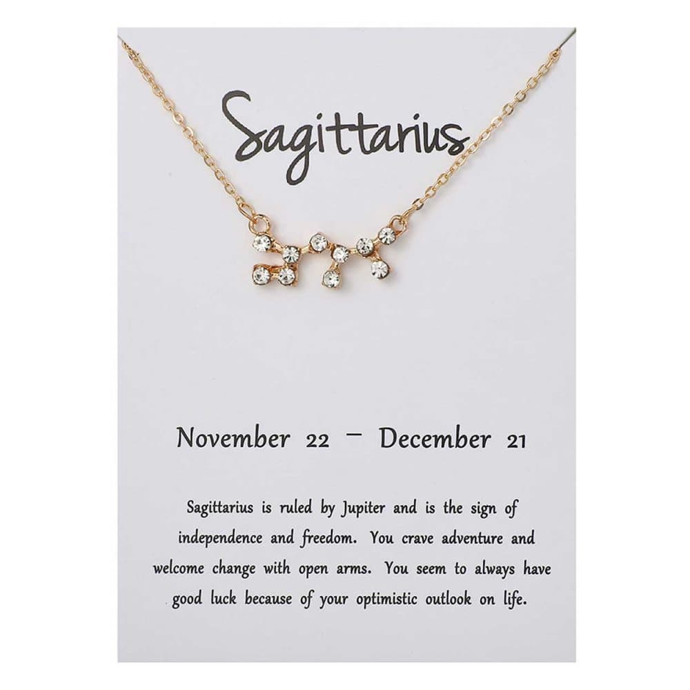 Stjärntecken Halsband Skytten Sagittarius Gåvohalsband Guld