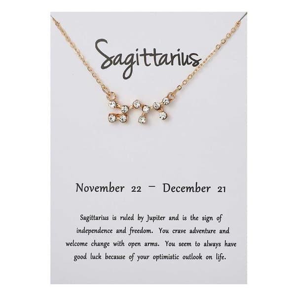 Zodiac Sign halskjede skytter sagittarius gave halskjede gull
