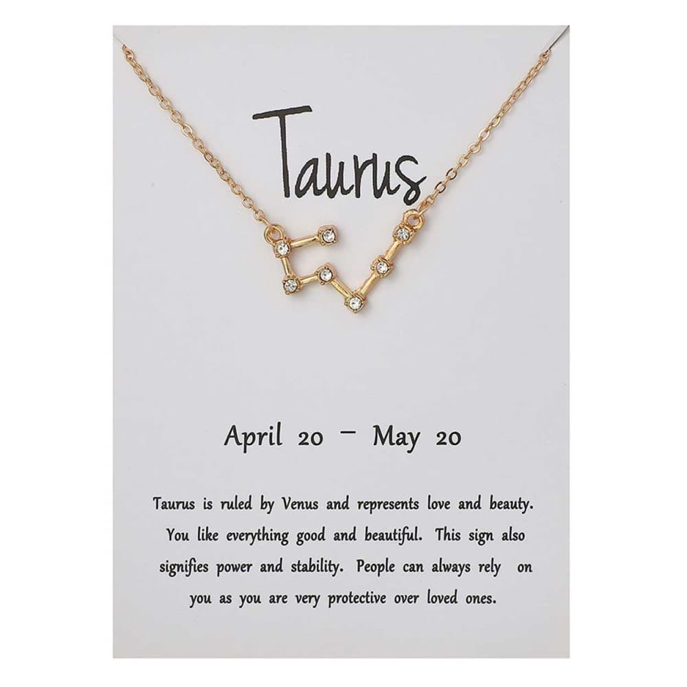 Stjärntecken Halsband Oxen Taurus Gåvohalsband Guld