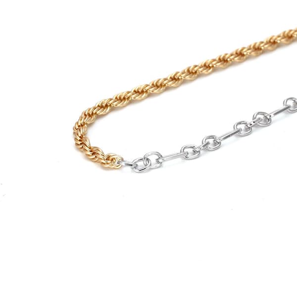 Unik kedja i hälften silver och hälften guld cool