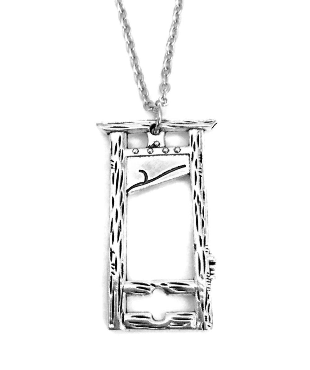 Halsband Giljotin Fallbila Franska Revolutionen Avrättning