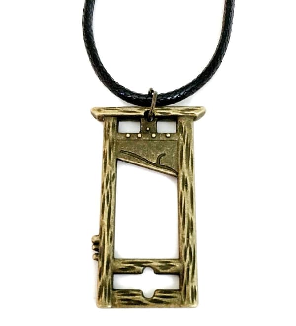 Necklace - Guillotine - Bronze - Cord