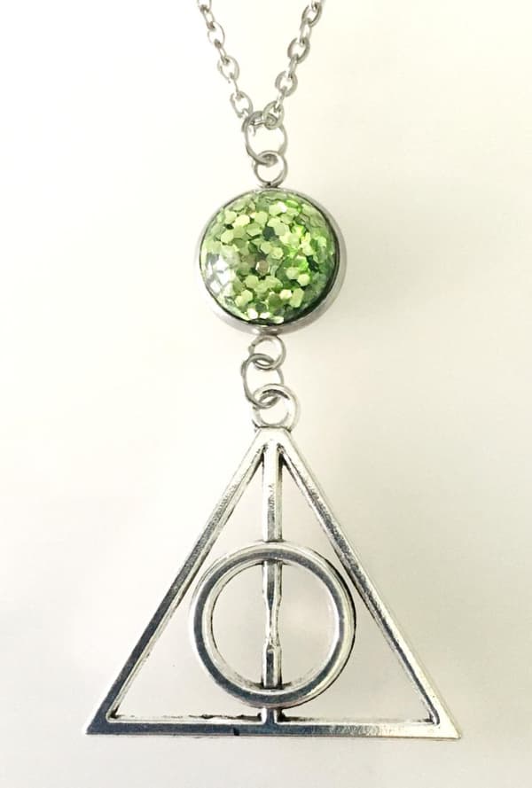 Halsband Dödsrelikerna Grön Slytherin Hogwarts
