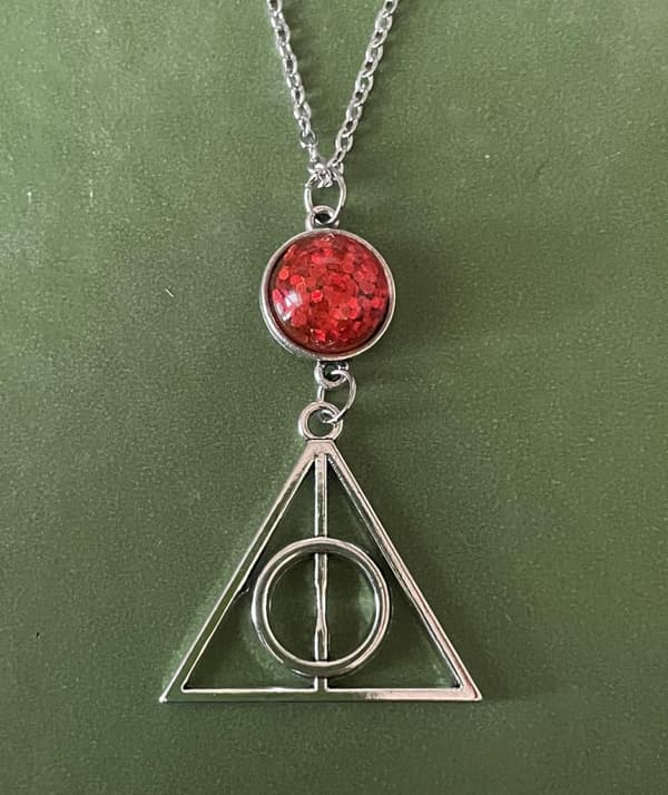 Halsband Dödsrelikerna Röd Gryffindor Hogwarts