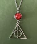 Miniatyrbillede 2 af 4: Halsband Dödsrelikerna Röd Gryffindor Hogwarts
