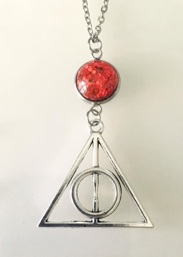 Halsband Dödsrelikerna Röd Gryffindor Hogwarts