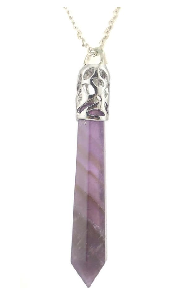 Necklace - Amethyst - Chain