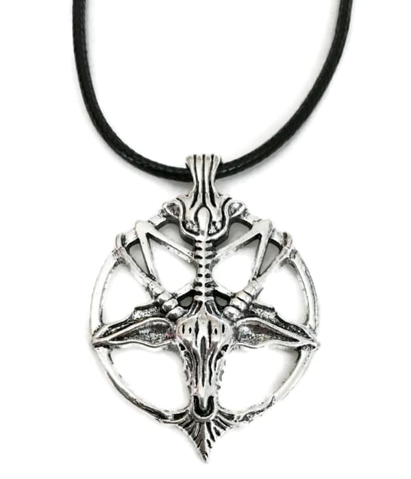 Necklace - Pentagram - Inverted - Goat - Occult - Cord