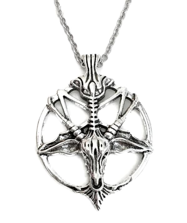 Halsband Get Baphomet Inverterat Pentagram Goat Ockultism Magi