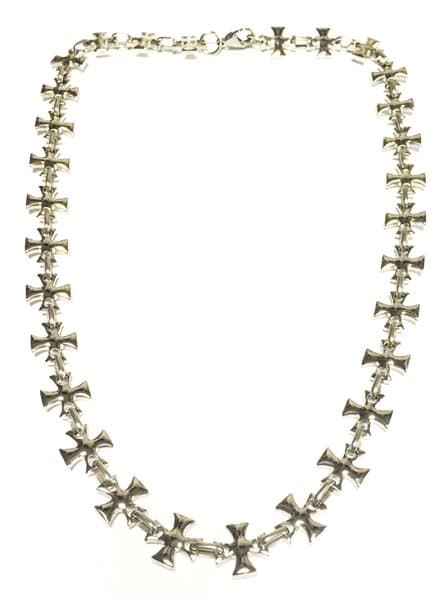 Kors- halsband i Stål (rostfritt), håller färgen livet ut!