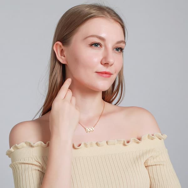 Guldpläterat halsband änglanummer 111 betydelse gåva sprituell