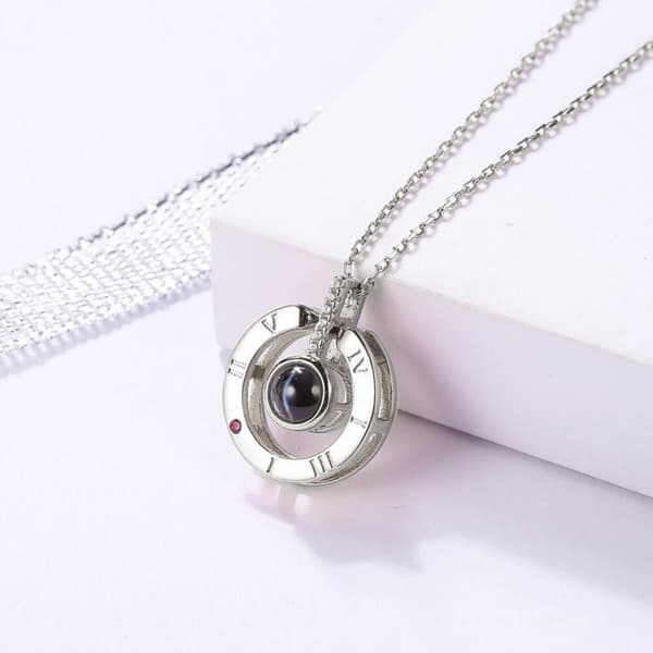 Halsband, I love You på 100 Språk - Silver