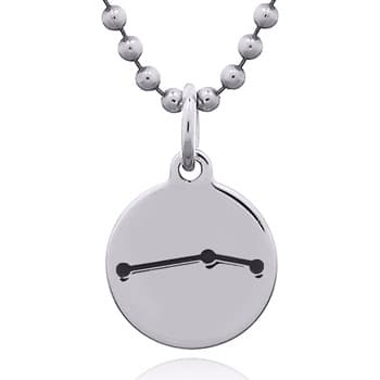 Vädurens stjärnbild halsband med litet silverhänge