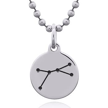 Kräftans stjärnbild halsband med litet silverhänge