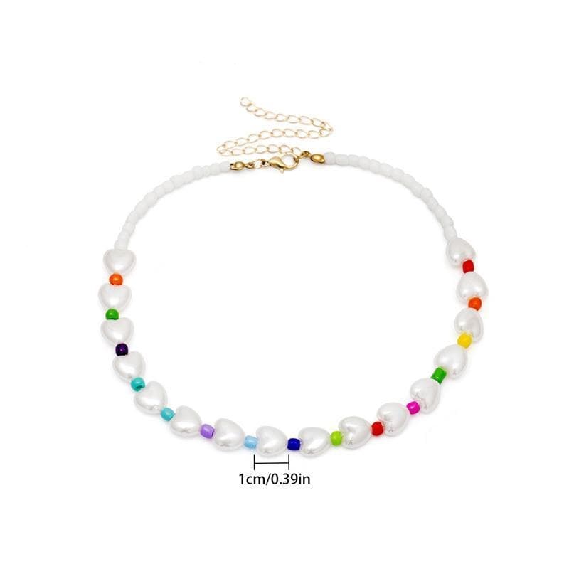 Bohemiska halsband med pärlor i olika mönster och färger hipster