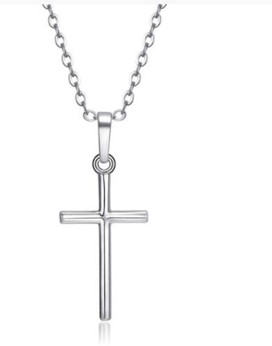 .Kors Halsband HANDMADE silver/guld