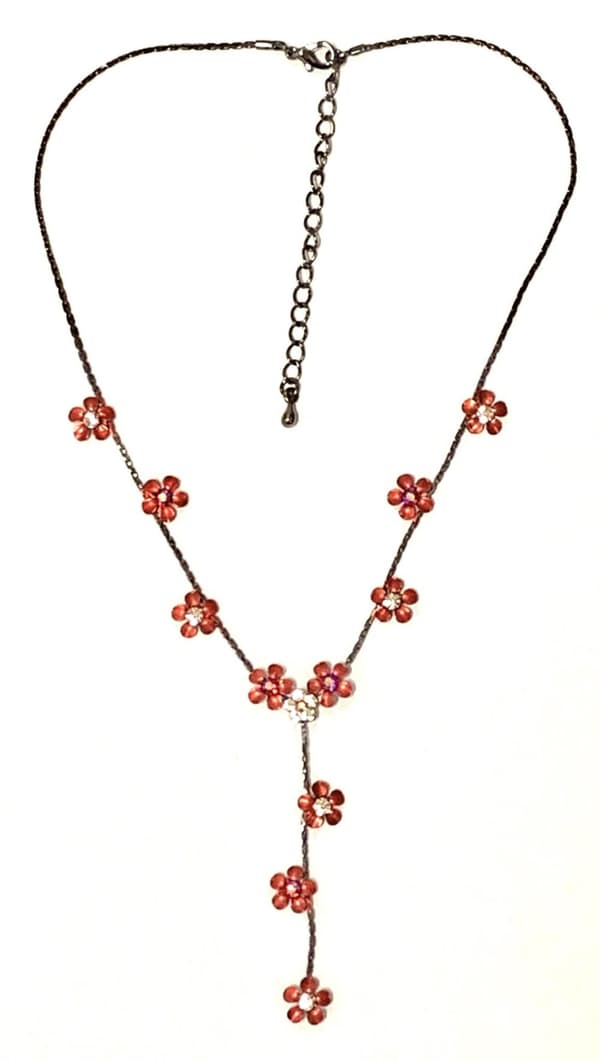 Halsband med blommor (1 st) i Rött