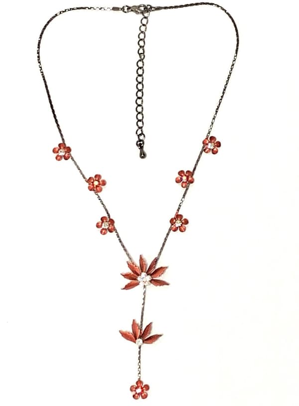 Halsband med blommor (1 st) i Rött
