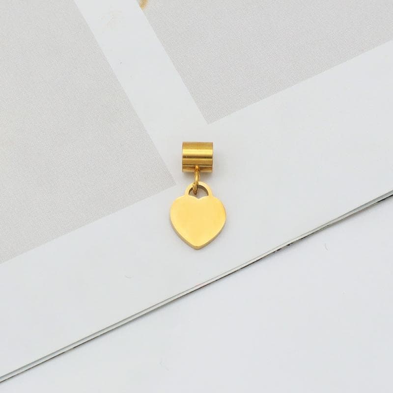 Halsband hjärta pläterat med riktigt guld unik design