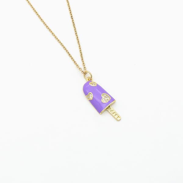 Halsband med pinnglass guld strass hjärtan happy glass