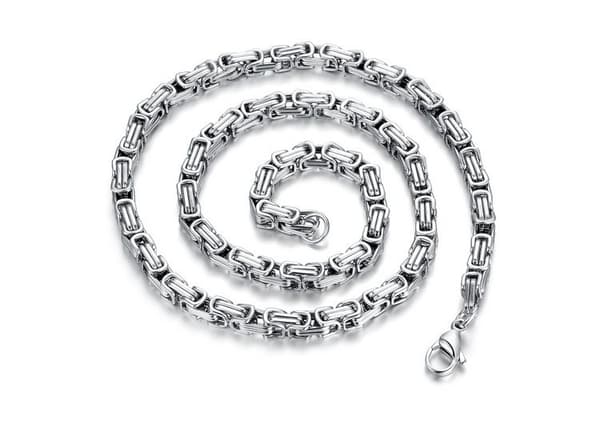 Kejsarlänk halsband i Stål , håller färgen livet ut!