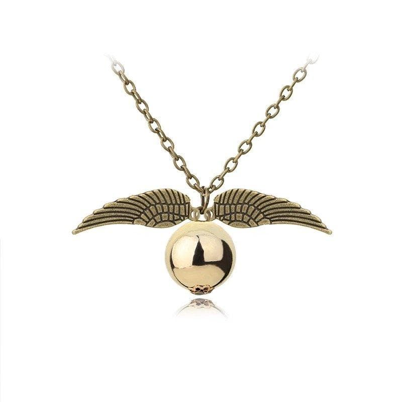 Harry Potter Halsband - Gyllene Kvicken - Golden Snitch - Brons
