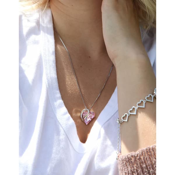 INF Halsband med hjärthänge Rosa/Silver