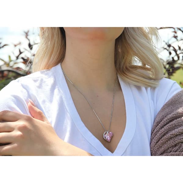 INF Halsband med hjärthänge Rosa/Silver