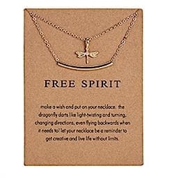 Free spirit - dobbelt halskæde 18K forgyldt gave guldsmede