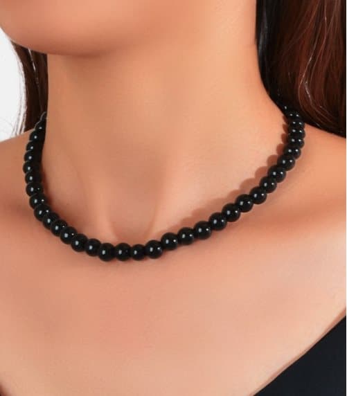 BLACK PEARLS Halsband Design ALL HANDMADE NYHET LOVE UNIKA