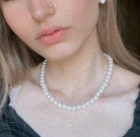 SHINY WHITE PEARLS Halsband Design ALL HANDMADE NYHET LOVE UNIKA