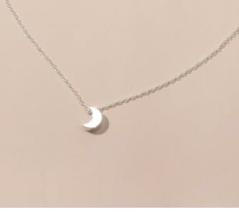 MOON SILVER Halsband Design ALL HANDMADE NYHET LOVE UNIKA