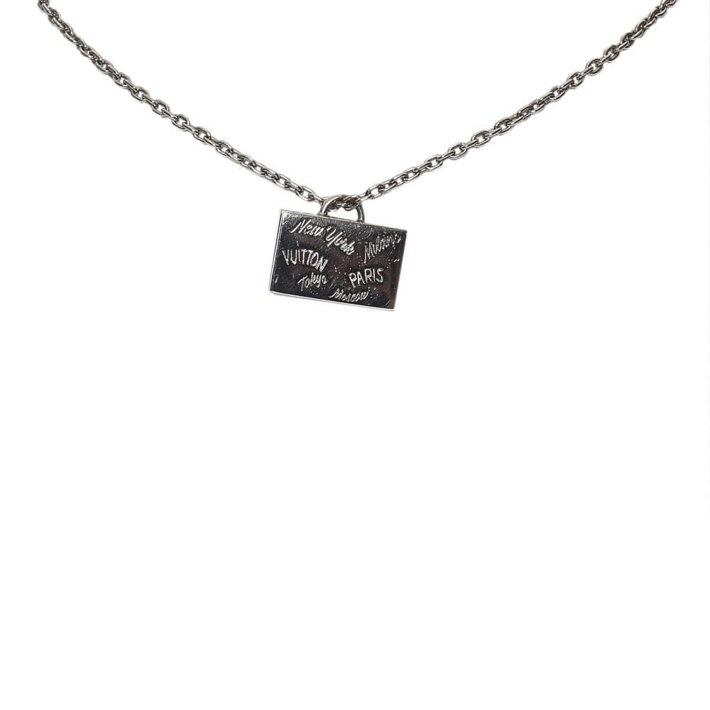 Pre-owned Louis Vuitton Collier Aloha Necklace Silver