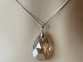Miniatyrbild 6 av 6: Champagne Smokey Brown Swarovski-kristall Örhangen & Halsband