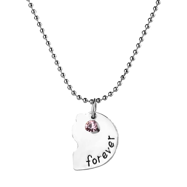 INF Hjärtpusselhalsband "Best Friends Forever" 3 st Zinklegering silver