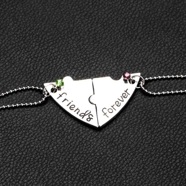 INF Hjärtpusselhalsband "Best Friends for Ever and Ever" 4 st Zinklegering