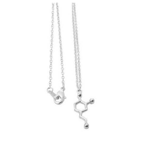 Halsband Molekyl Dopamin Rostfri kedja Kemi Molecule