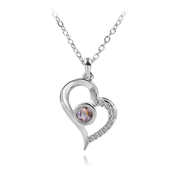 INF Vino sydänkaulakoru "I love you" 100 kielellä hopea