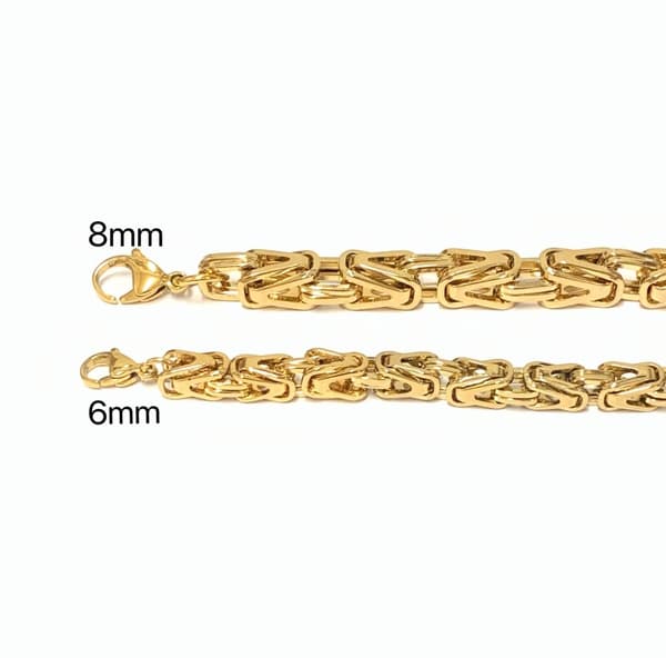Guld Kejsarlänk halsband i rostfritt stål med 18k guldplätering