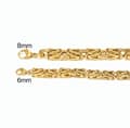 Miniatyrbild 2 av 5: Guld Kejsarlänk halsband i rostfritt stål med 18k guldplätering